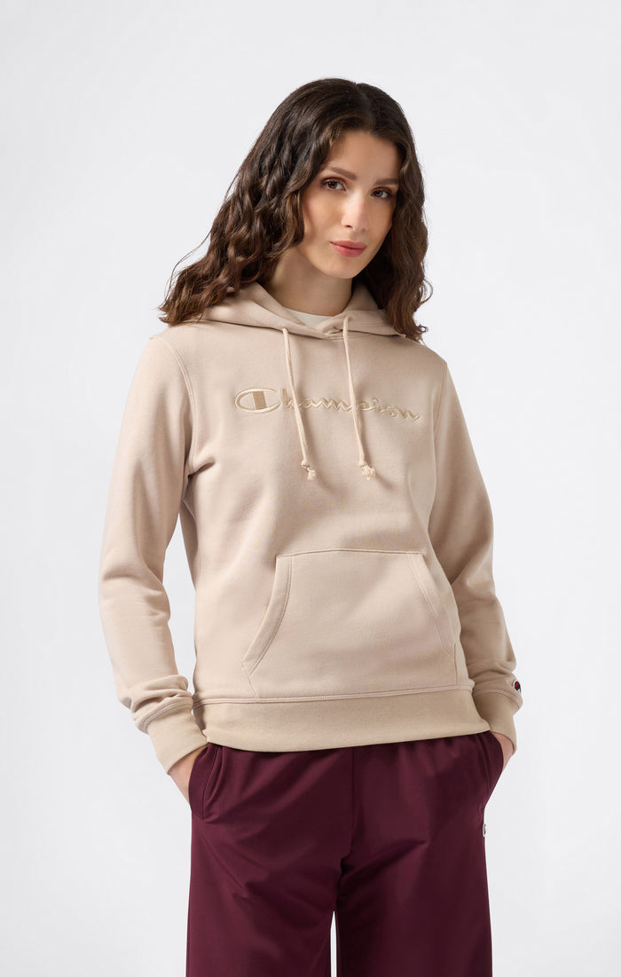 Kapuzenpullover Mit Angerautem Innenmaterial Und Großem Gesticktem Logo Icons Damen