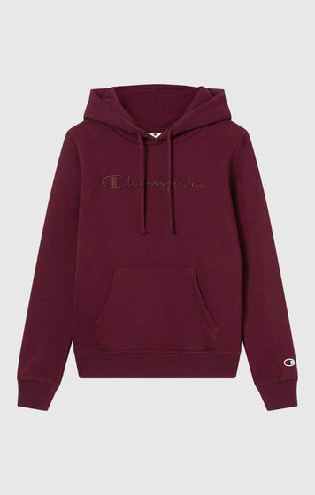 Felpa Con Cappuccio Interno Felpato Con Grande Logo Ricamato Icons Da Donna