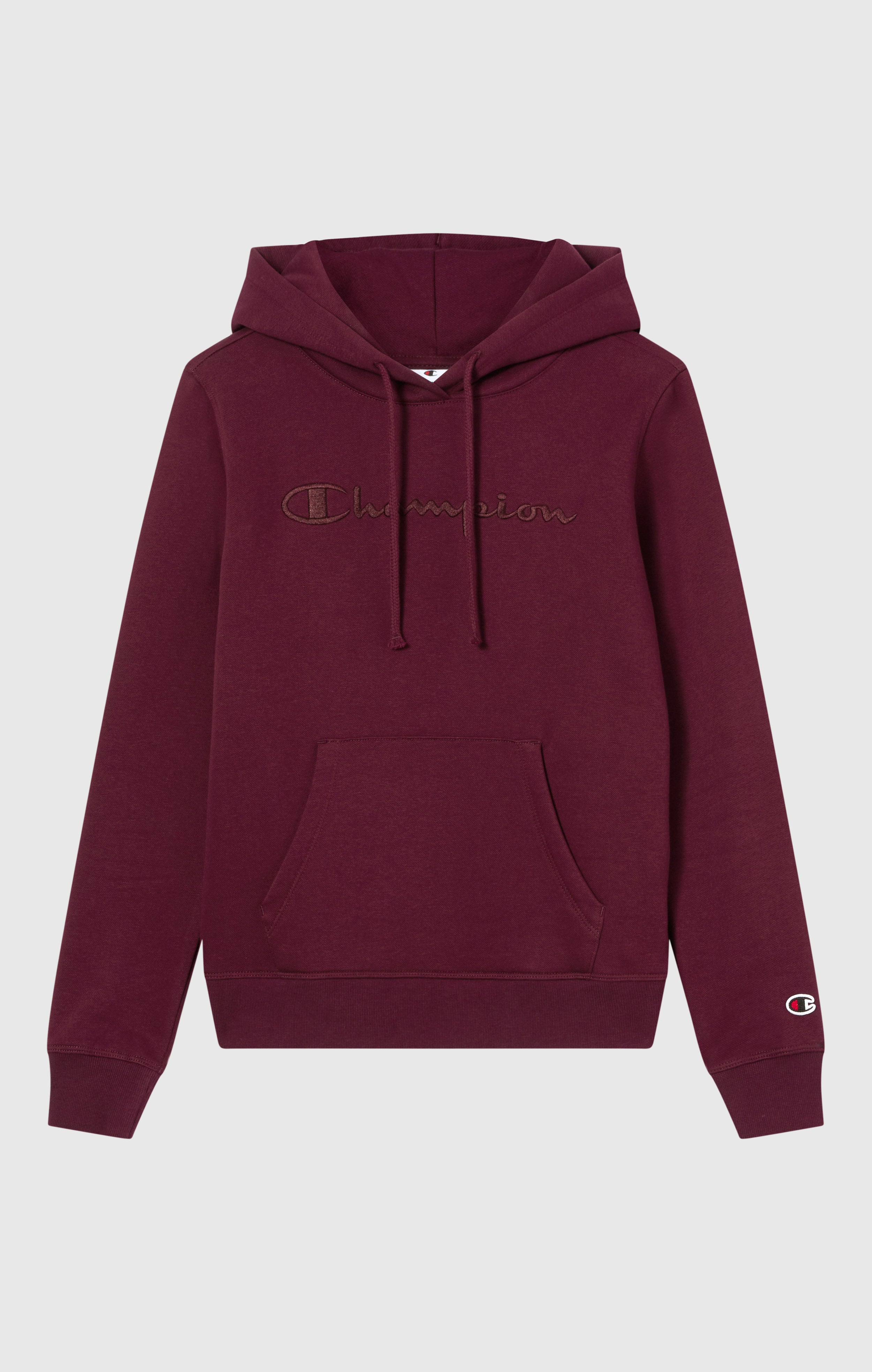 Women’s Fleece Hoodie with Big Embroidered Logo Icons