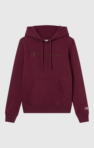 Women’s Fleece Hoodie with Big Embroidered Logo Icons