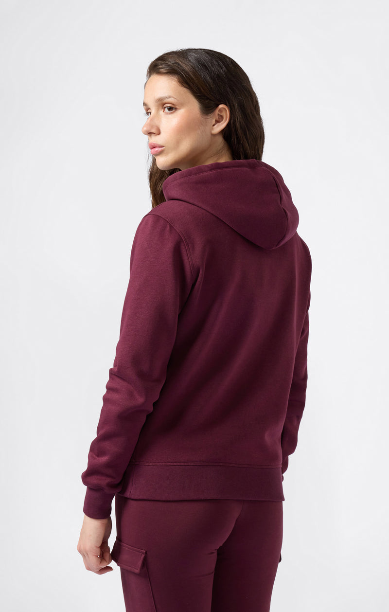 Women’s Fleece Hoodie with Big Embroidered Logo Icons