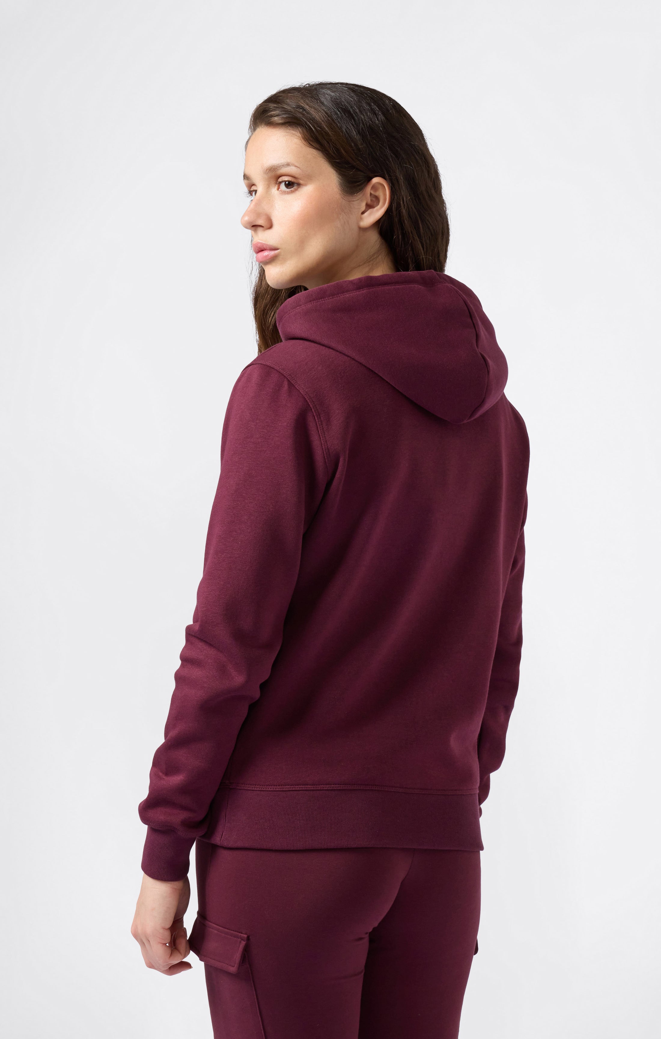 Women’s Fleece Hoodie with Big Embroidered Logo Icons