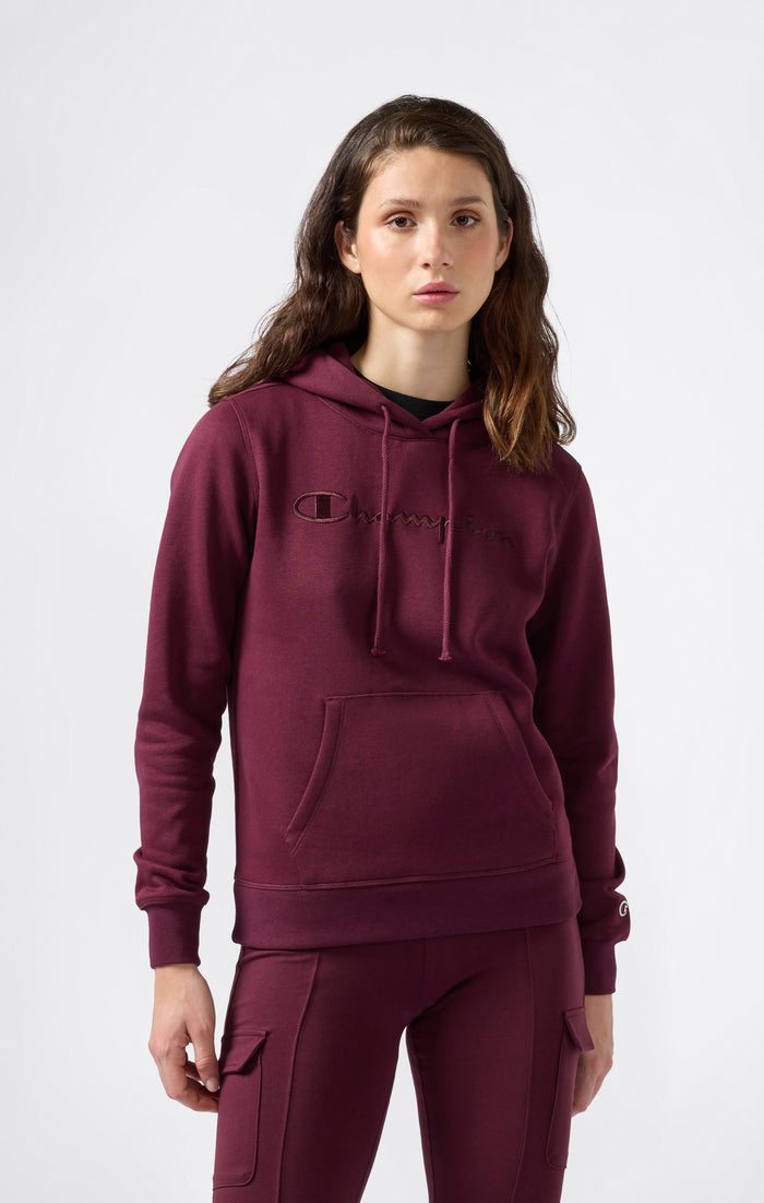 Women’s Fleece Hoodie with Big Embroidered Logo Icons