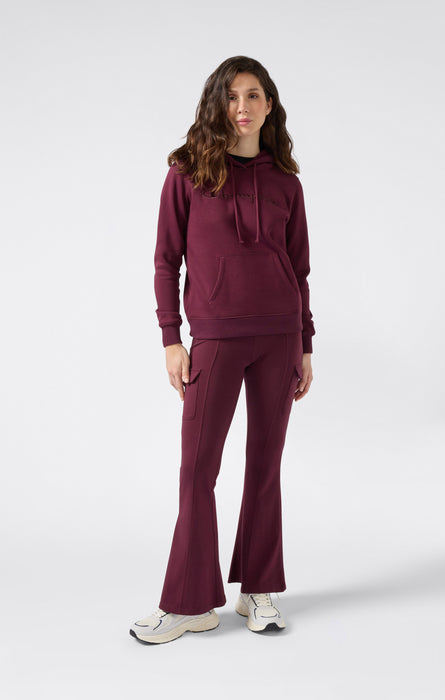 Women’s Fleece Hoodie with Big Embroidered Logo Icons