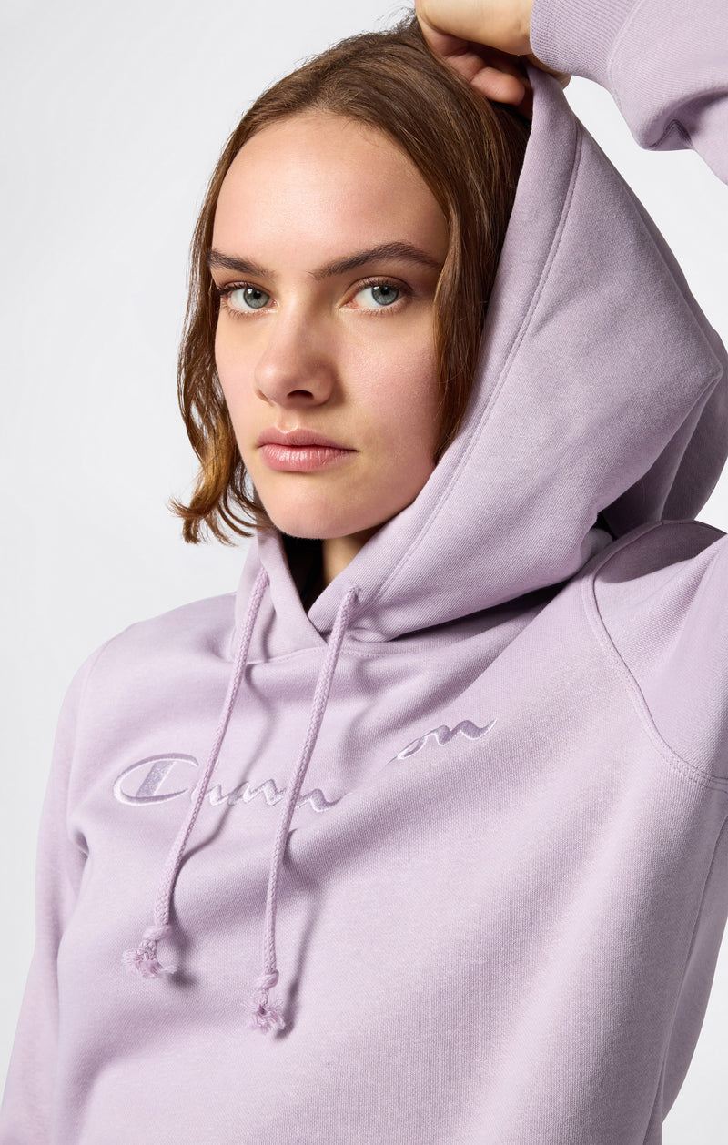 Women’s Fleece Hoodie with Big Embroidered Logo Icons