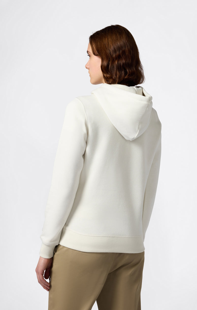 Women’s Fleece Hoodie with Big Embroidered Logo Icons