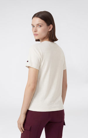 Damen T-Shirt Mit Script Logo Icons