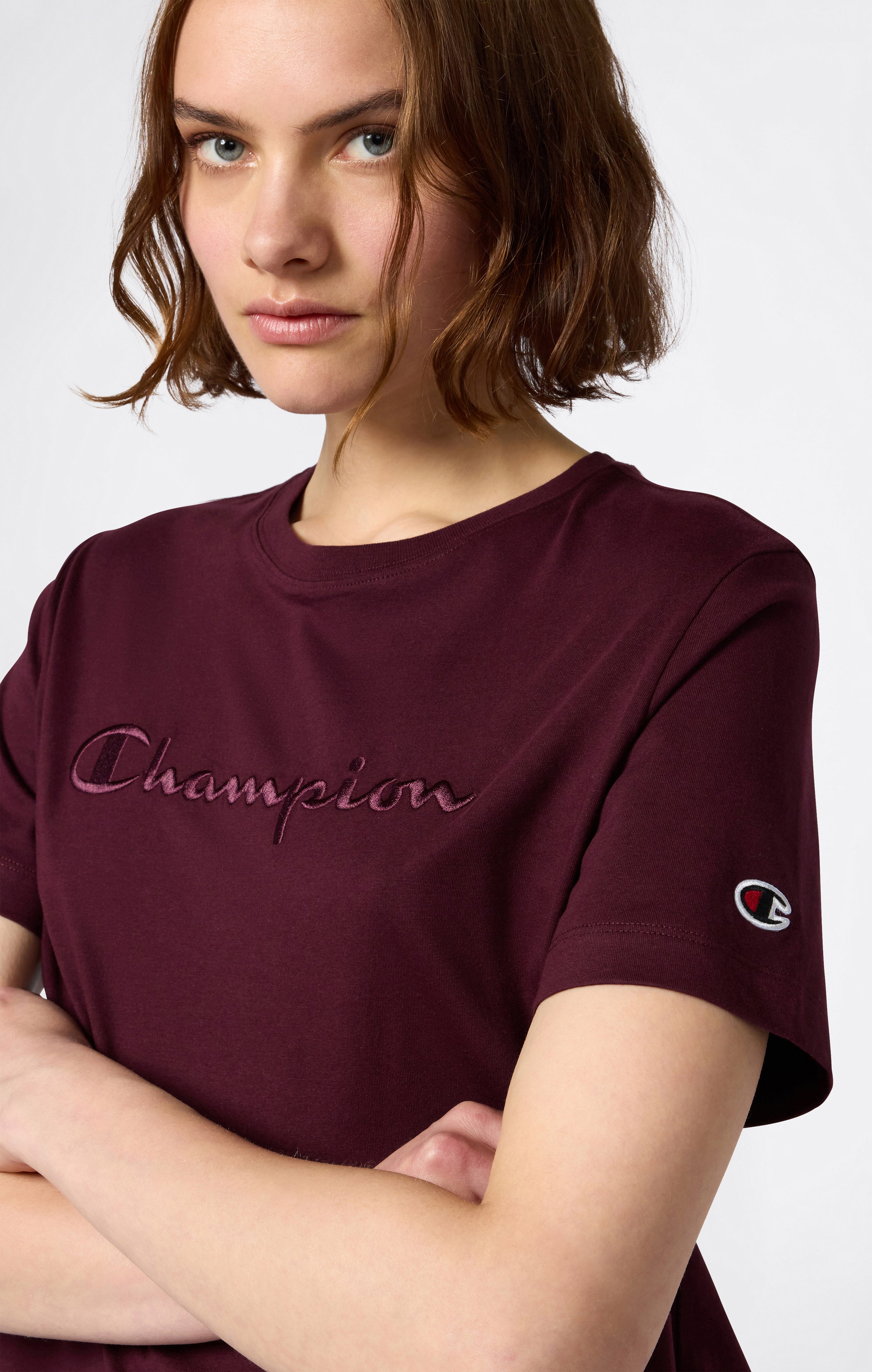 T-Shirt Donna Con Logo Script Icons