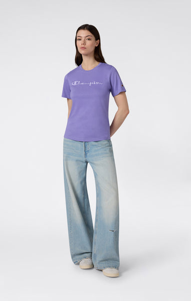 T-Shirt Donna Con Logo Script Icons