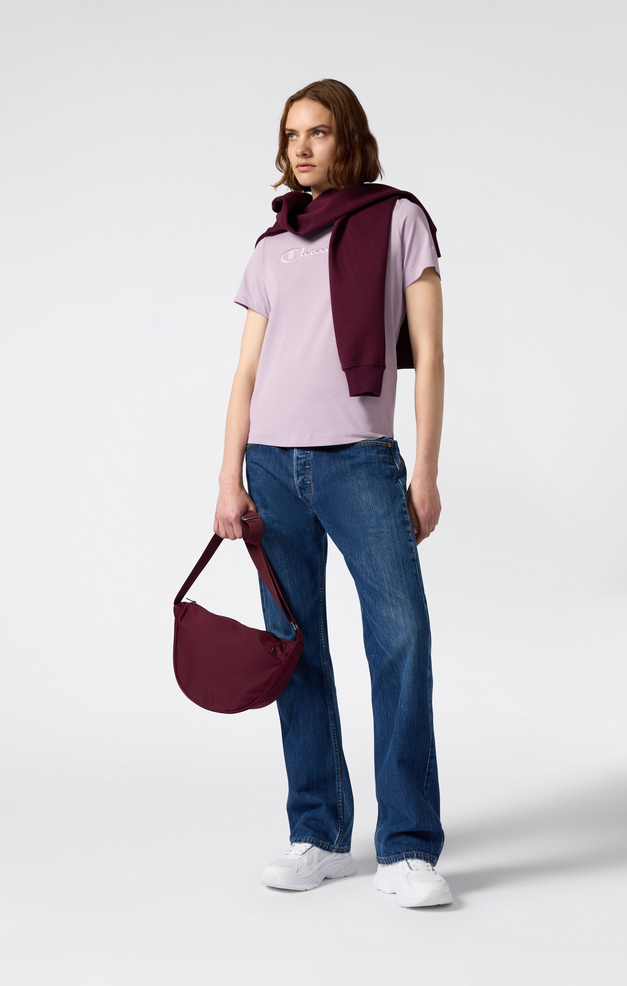 T-Shirt Donna Con Logo Script Icons