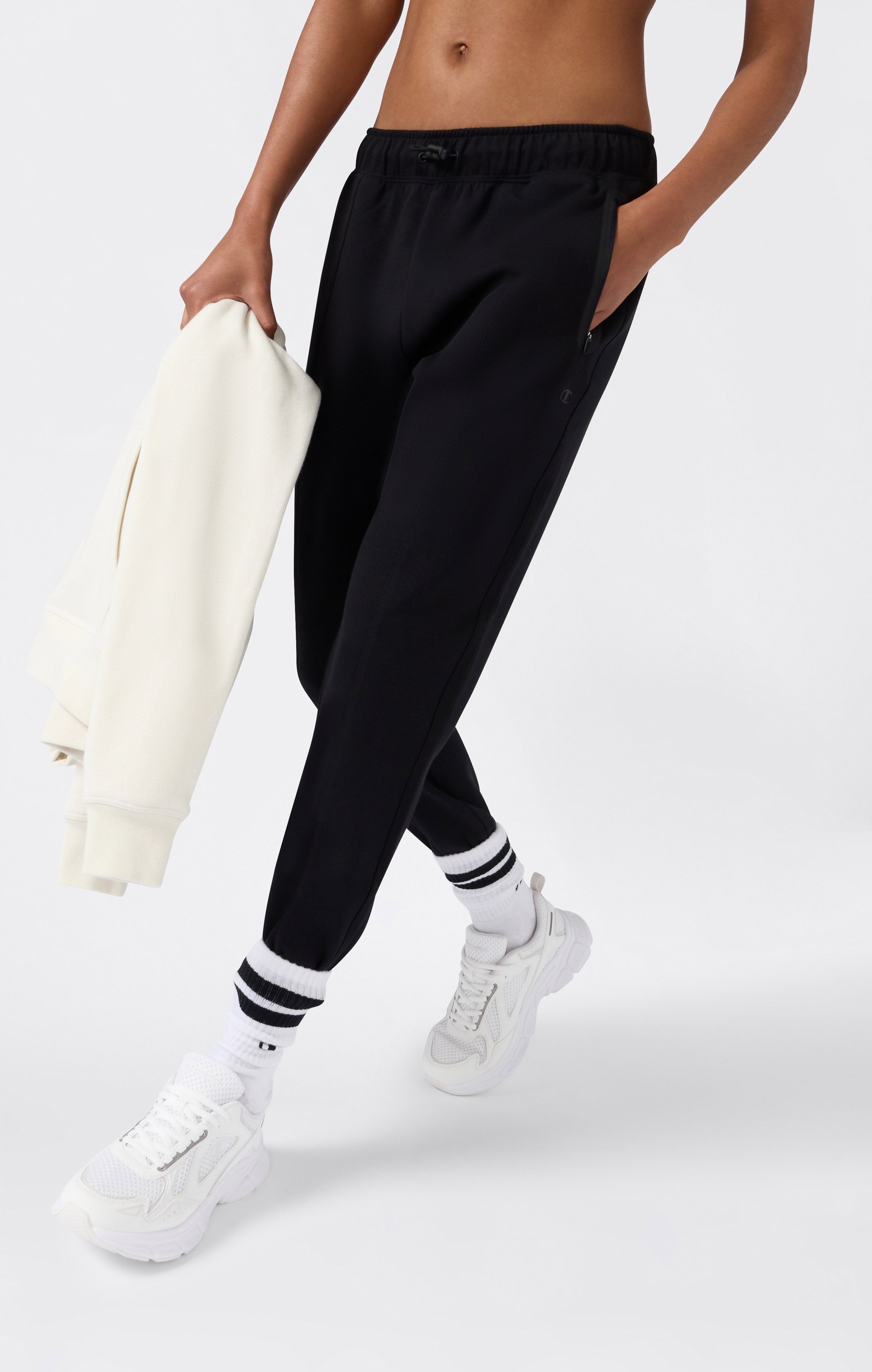 Women’s Cuffed Slim Fit Pants with Zip Pockets C-Tech