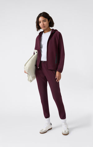 Pantaloni Donna Slim Fit Con Polsini E Tasche Con Zip C-Tech