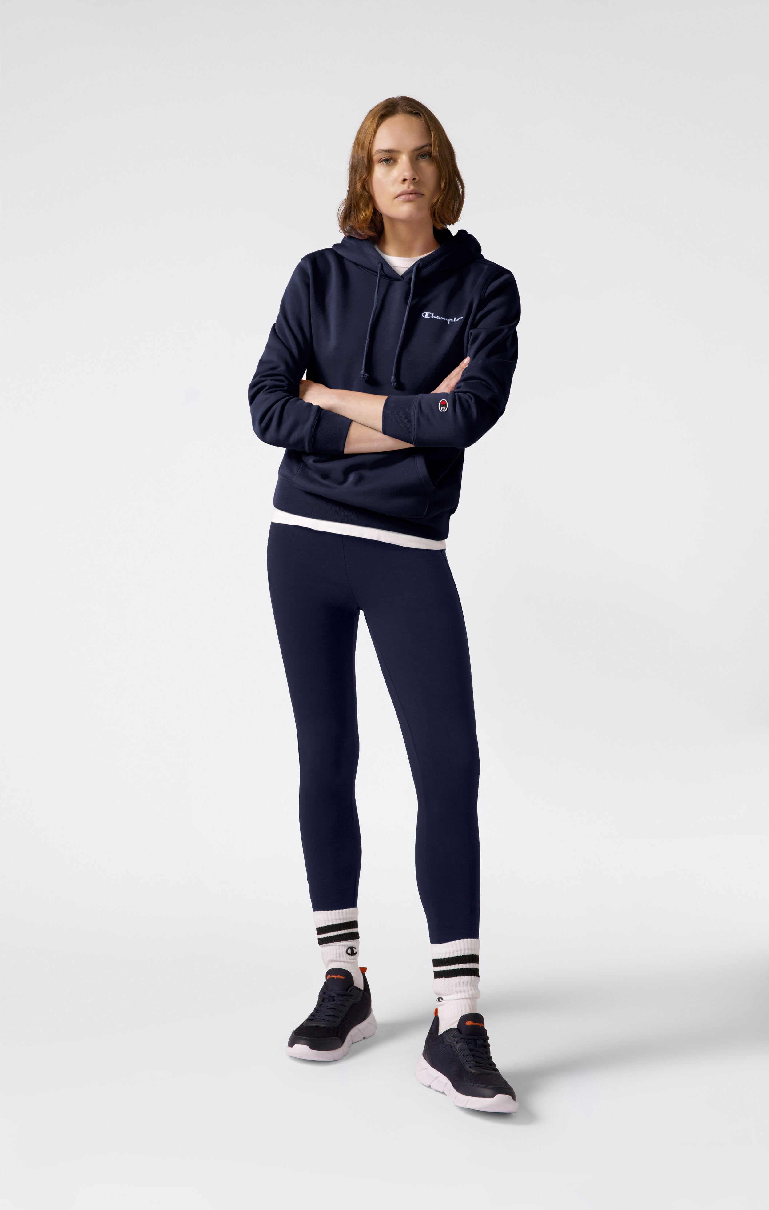 Felpa Con Cappuccio Interno Felpato Con Piccolo Logo Ricamato Icons Da Donna