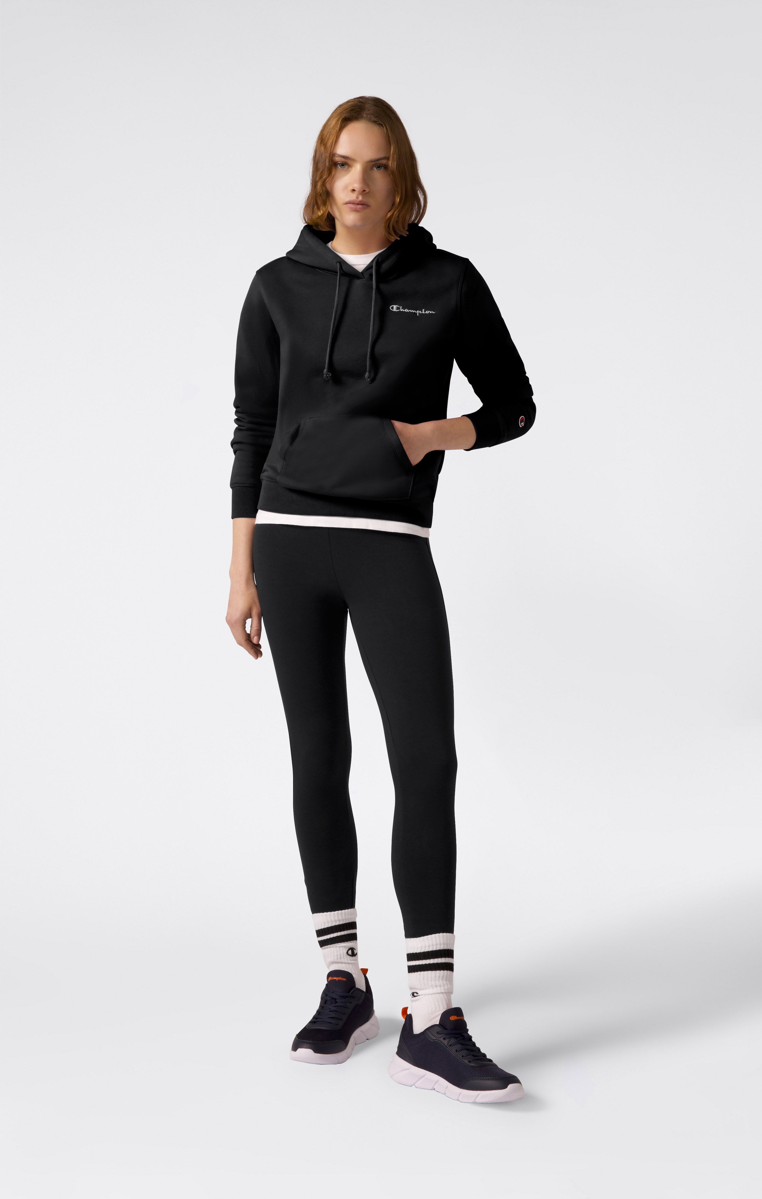 Felpa Con Cappuccio Interno Felpato Con Piccolo Logo Ricamato Icons Da Donna