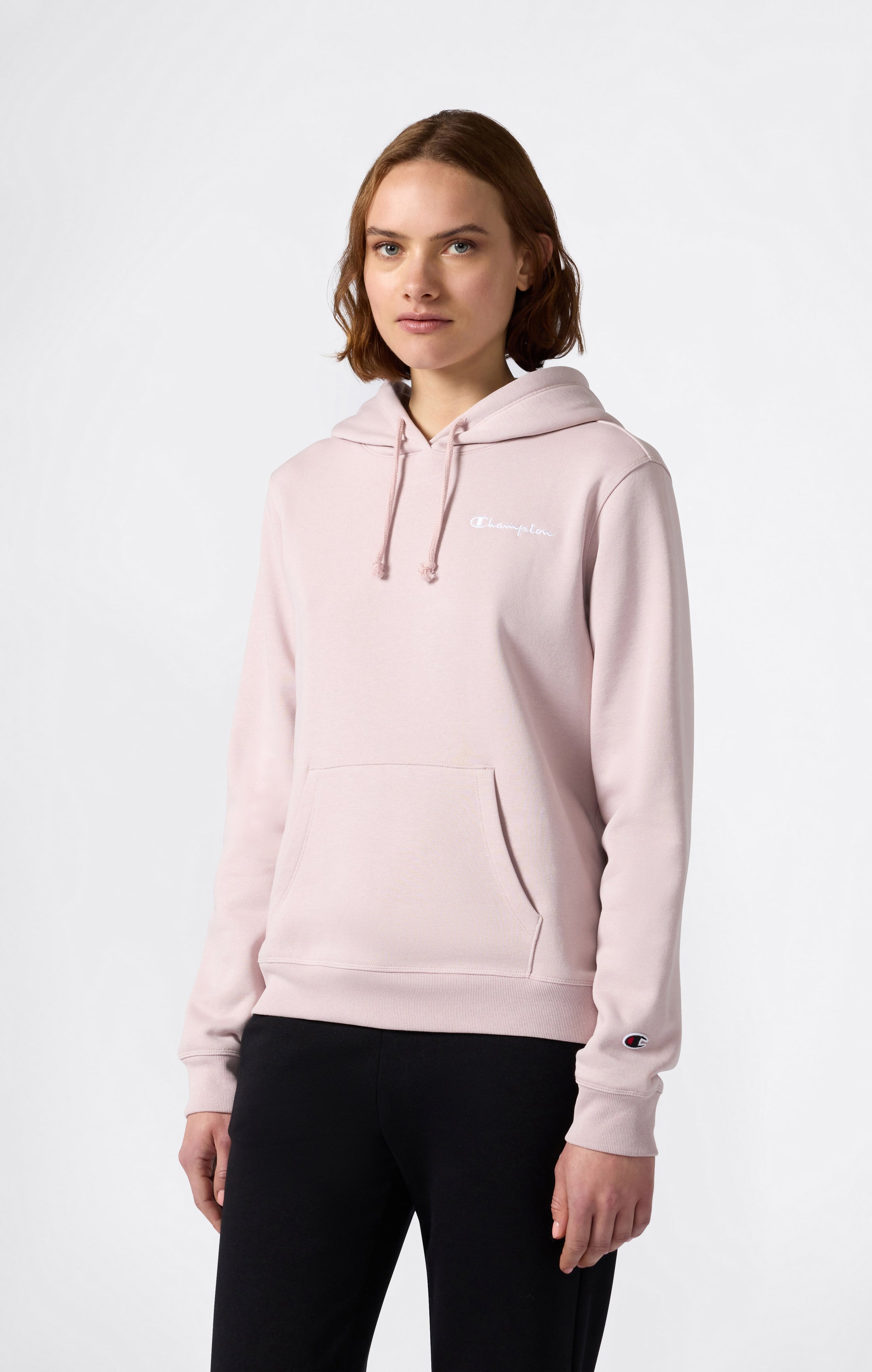 Kapuzenpullover Mit Angerautem Innenmaterial Und Kleinem Gesticktem Logo Icons Damen