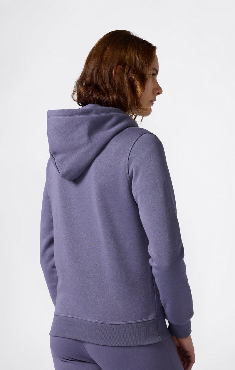 Women’s Fleece Hoodie with Small Embroidered Logo Icons