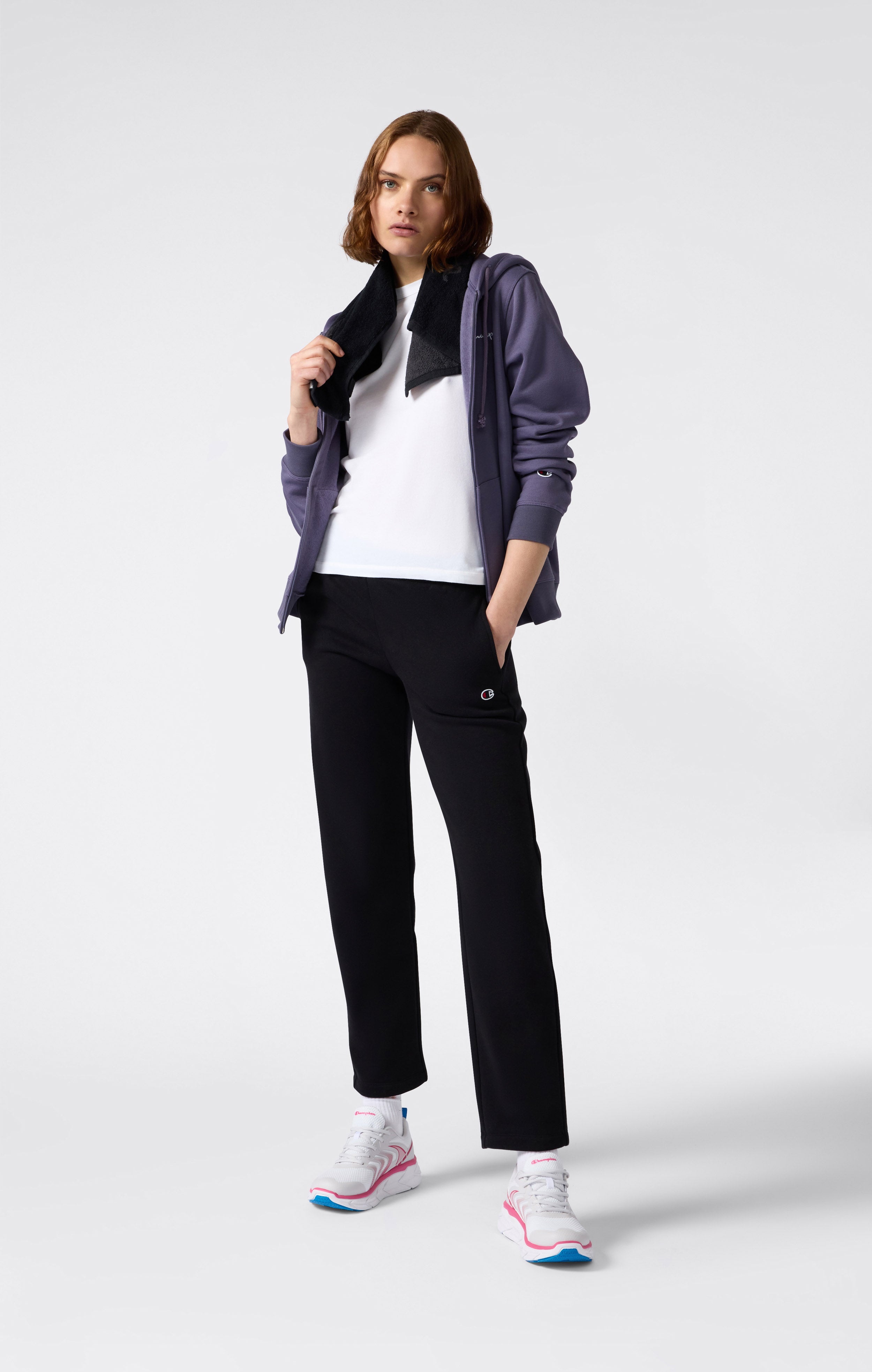 Felpa Con Zip Intera Interno Felpato Icons Da Donna