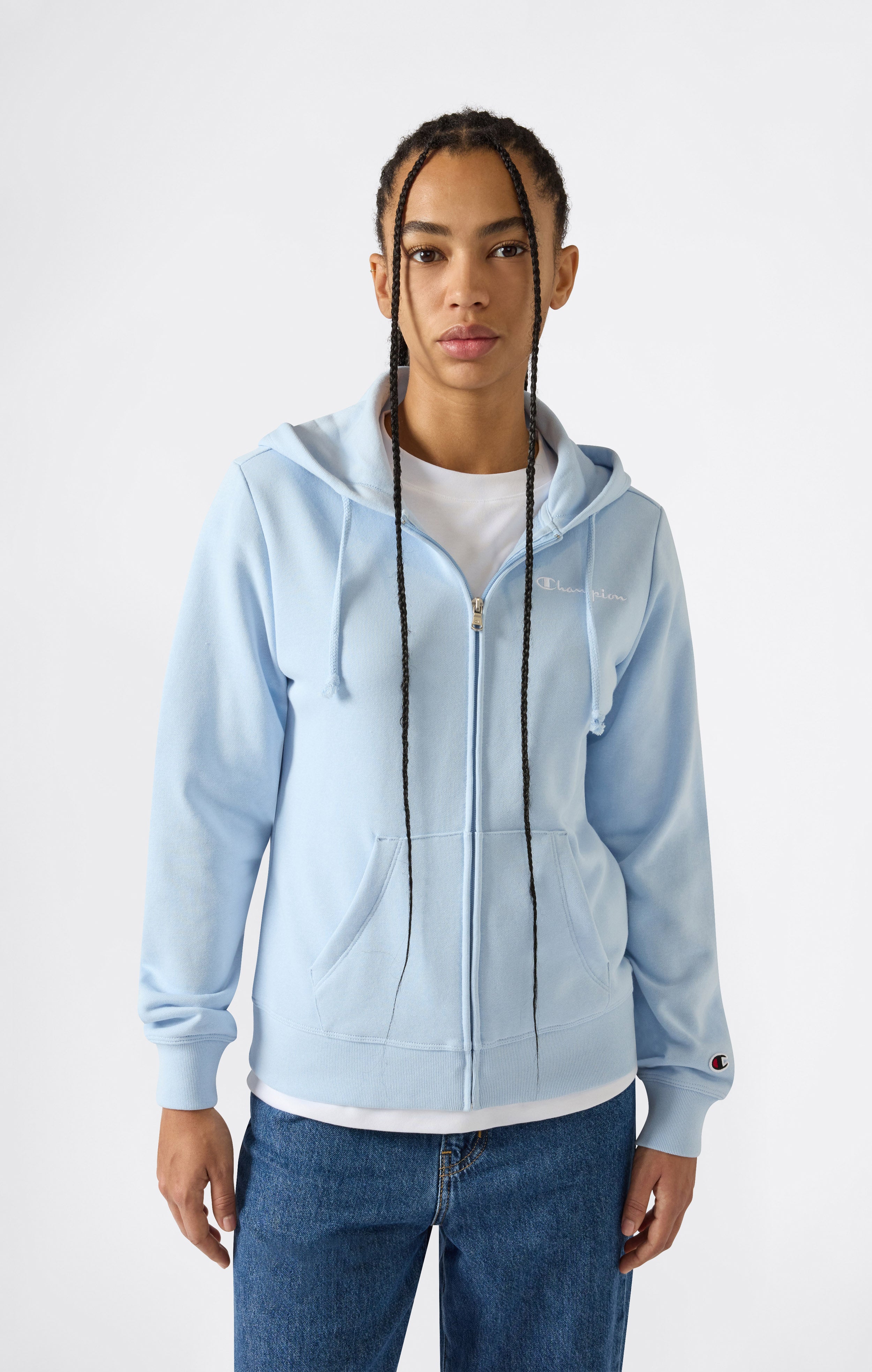 Leichter Damen-Hoodie mit Durchgehendem Reißverschluss Icons