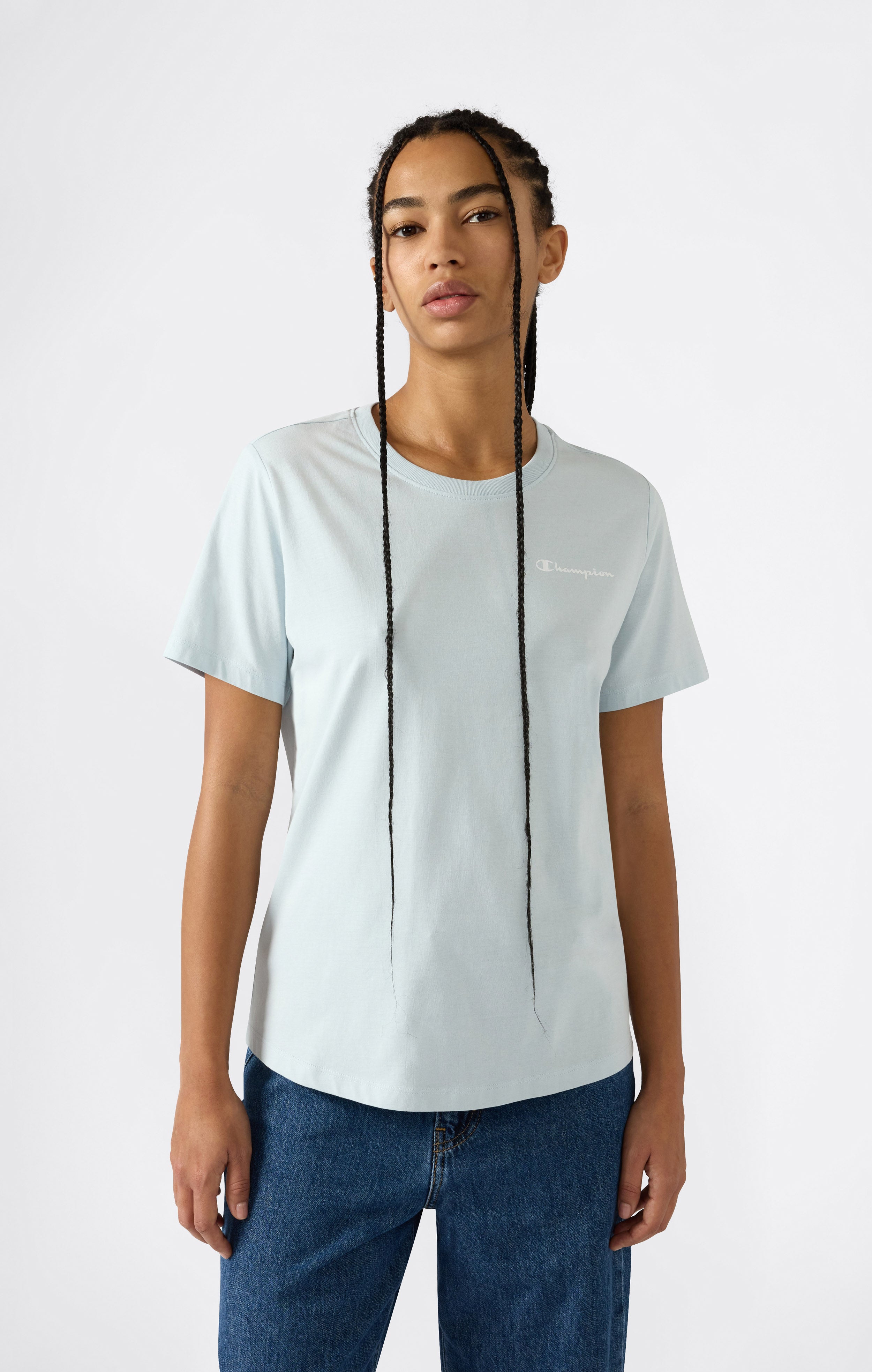 Damen T-Shirt Mit Kleinem Script Logo Icons