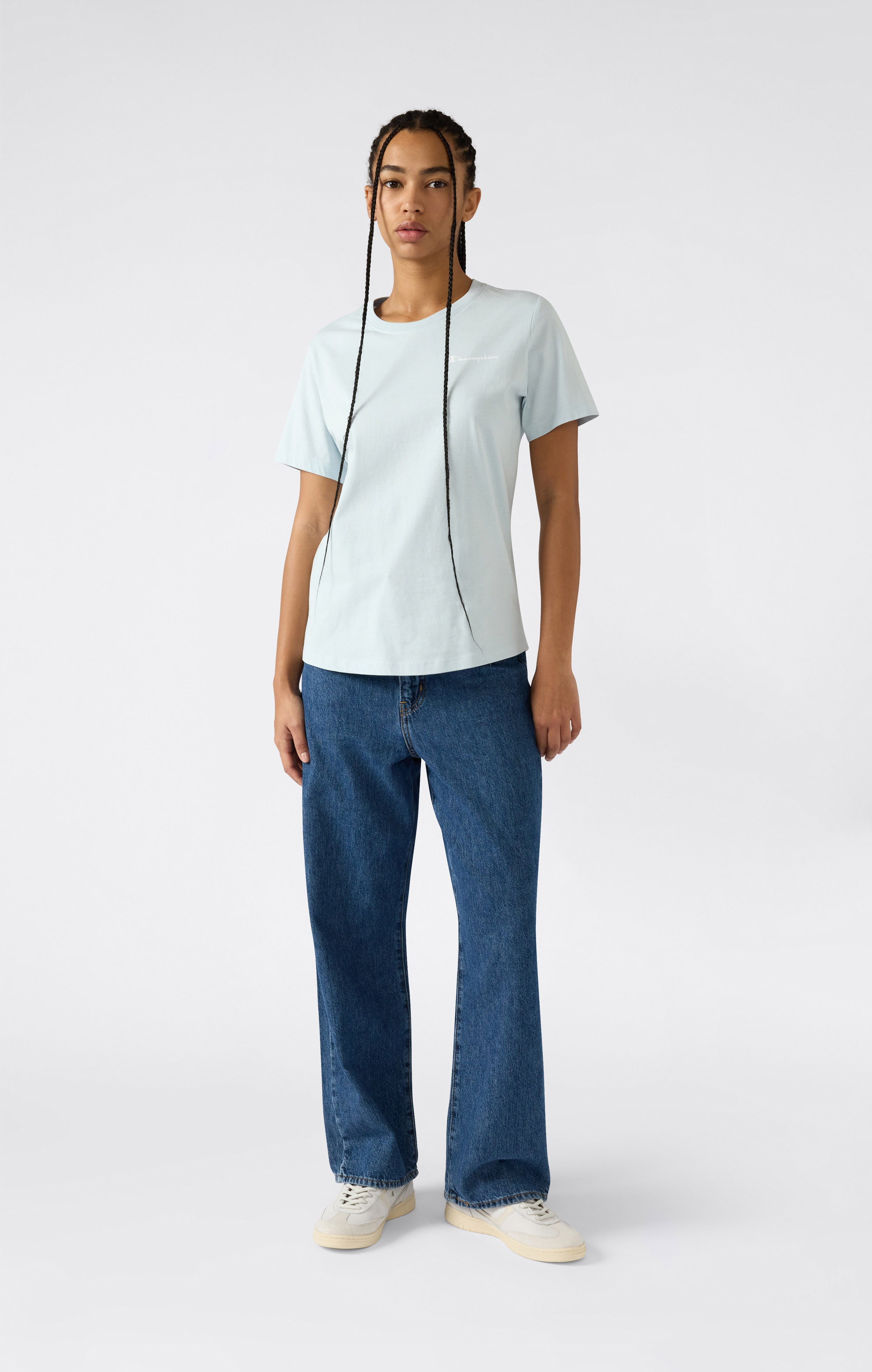 Damen T-Shirt Mit Kleinem Script Logo Icons