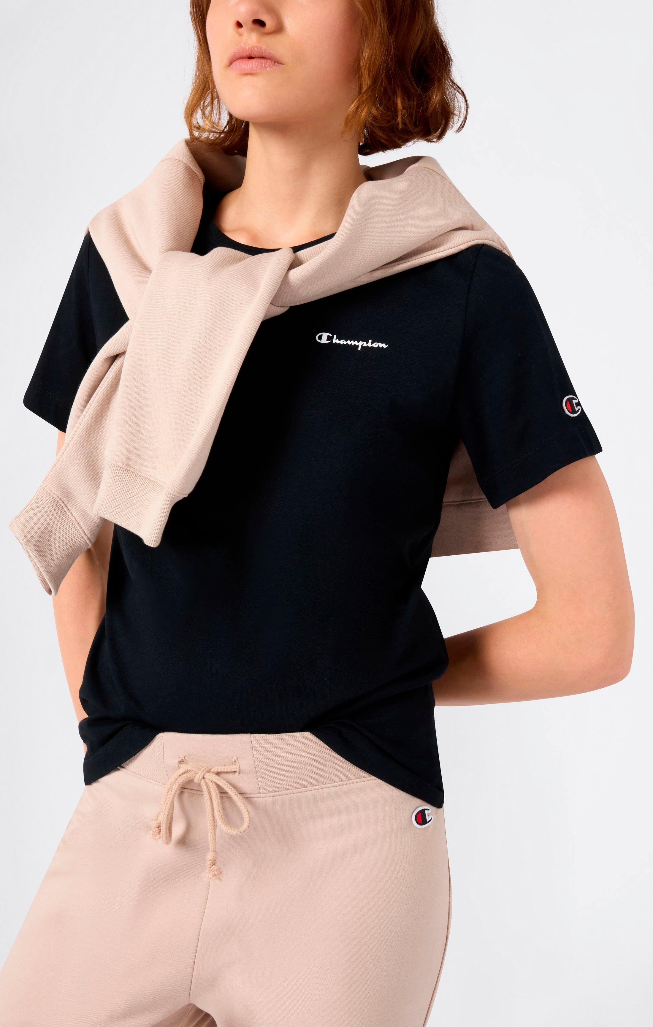Damen T-Shirt Mit Kleinem Script Logo Icons