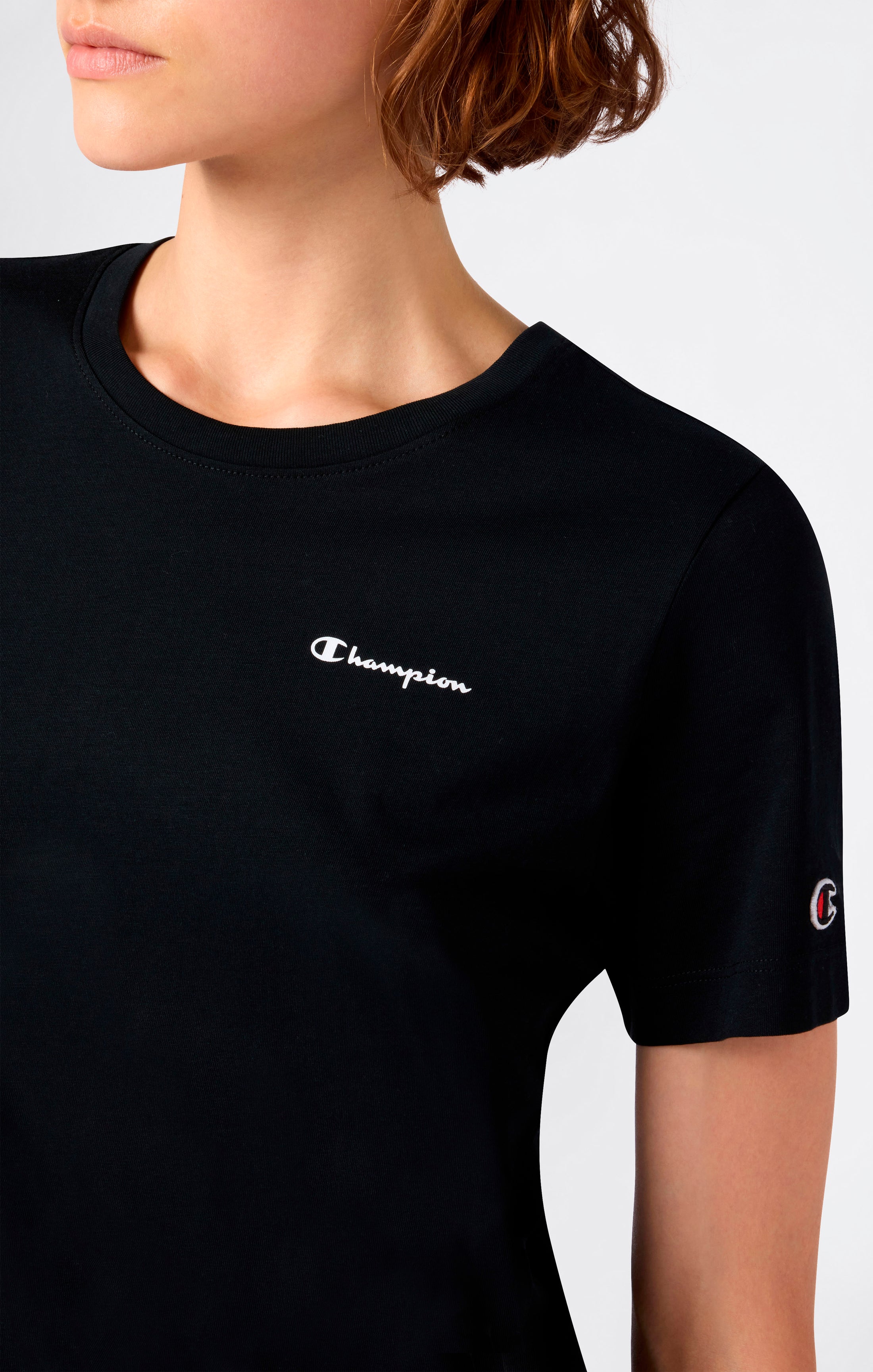 Damen T-Shirt Mit Kleinem Script Logo Icons