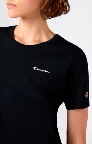 Damen T-Shirt Mit Kleinem Script Logo Icons