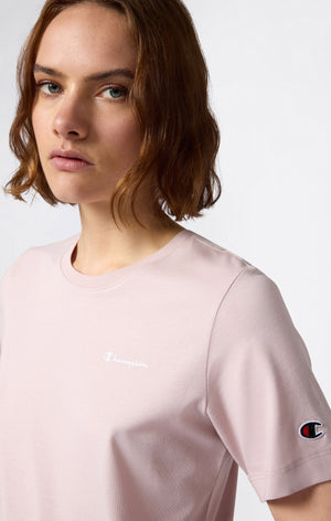 Damen T-Shirt Mit Kleinem Script Logo Icons
