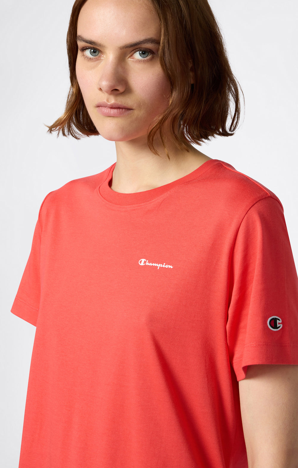 Damen T-Shirt Mit Kleinem Script Logo Icons