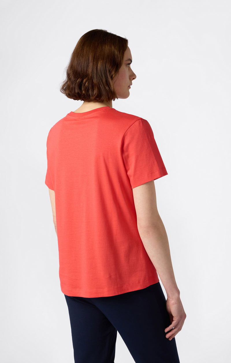T-Shirt Donna Piccolo Logo Script Icons