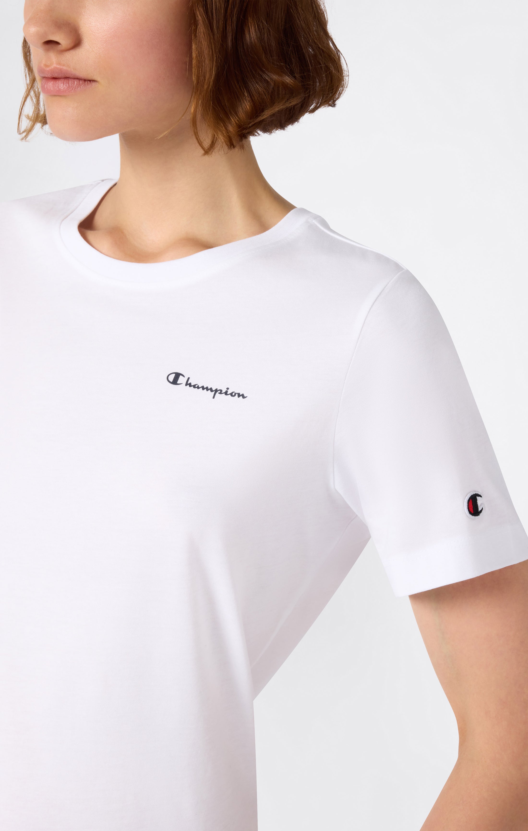 Damen T-Shirt Mit Kleinem Script Logo Icons