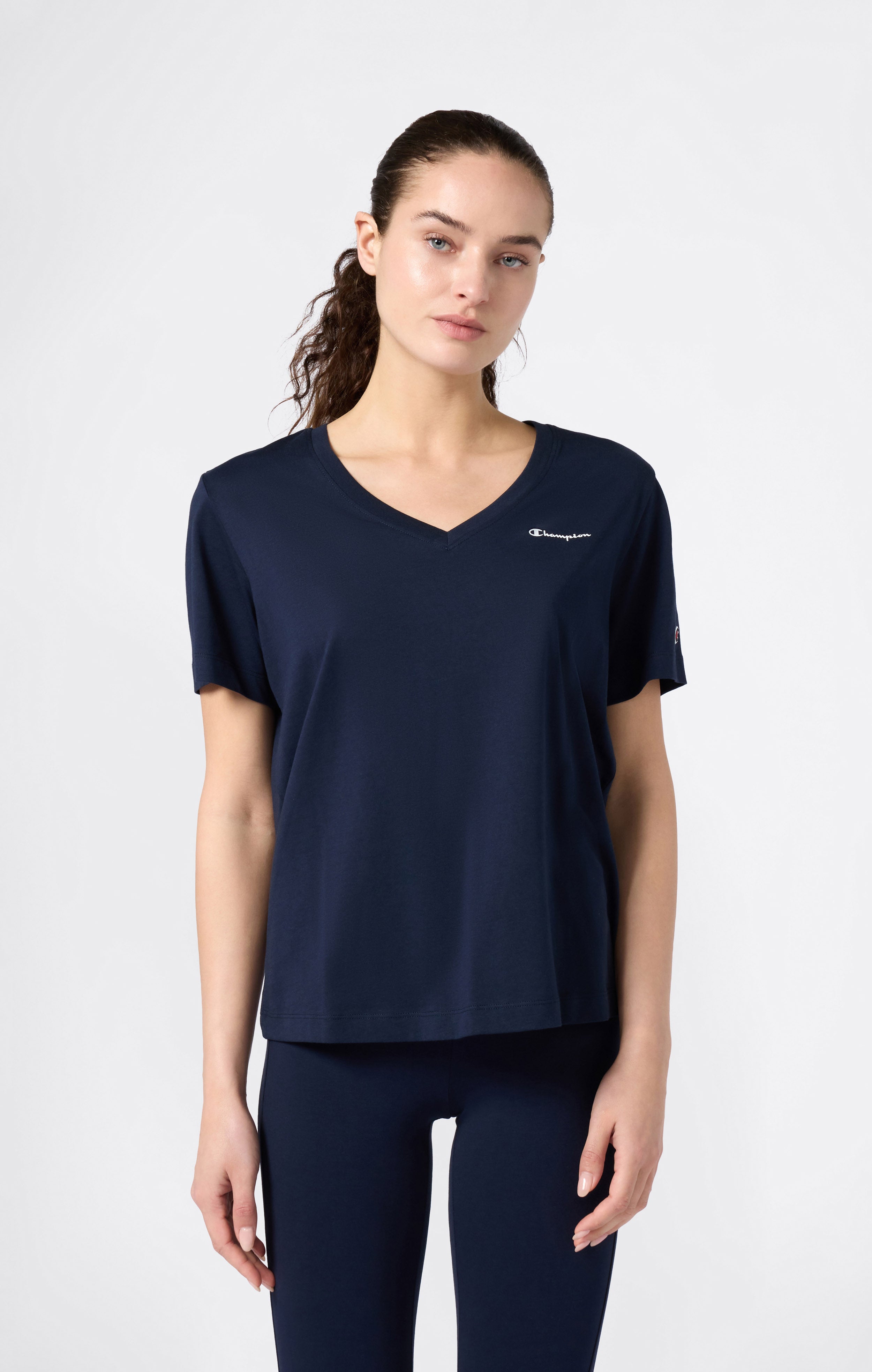 Damen T-Shirt mit V-Ausschnitt Icons