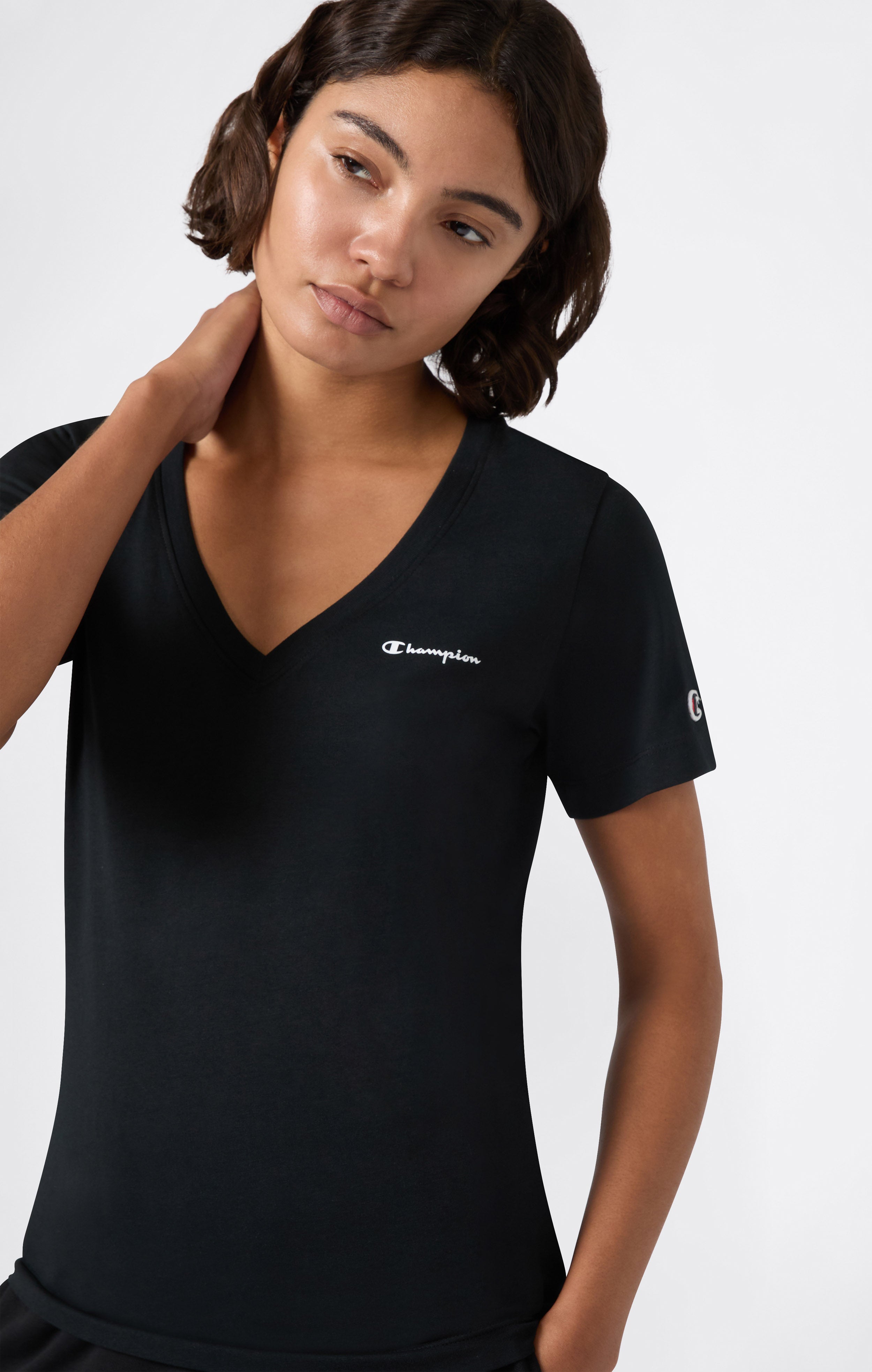 Damen T-Shirt mit V-Ausschnitt Icons