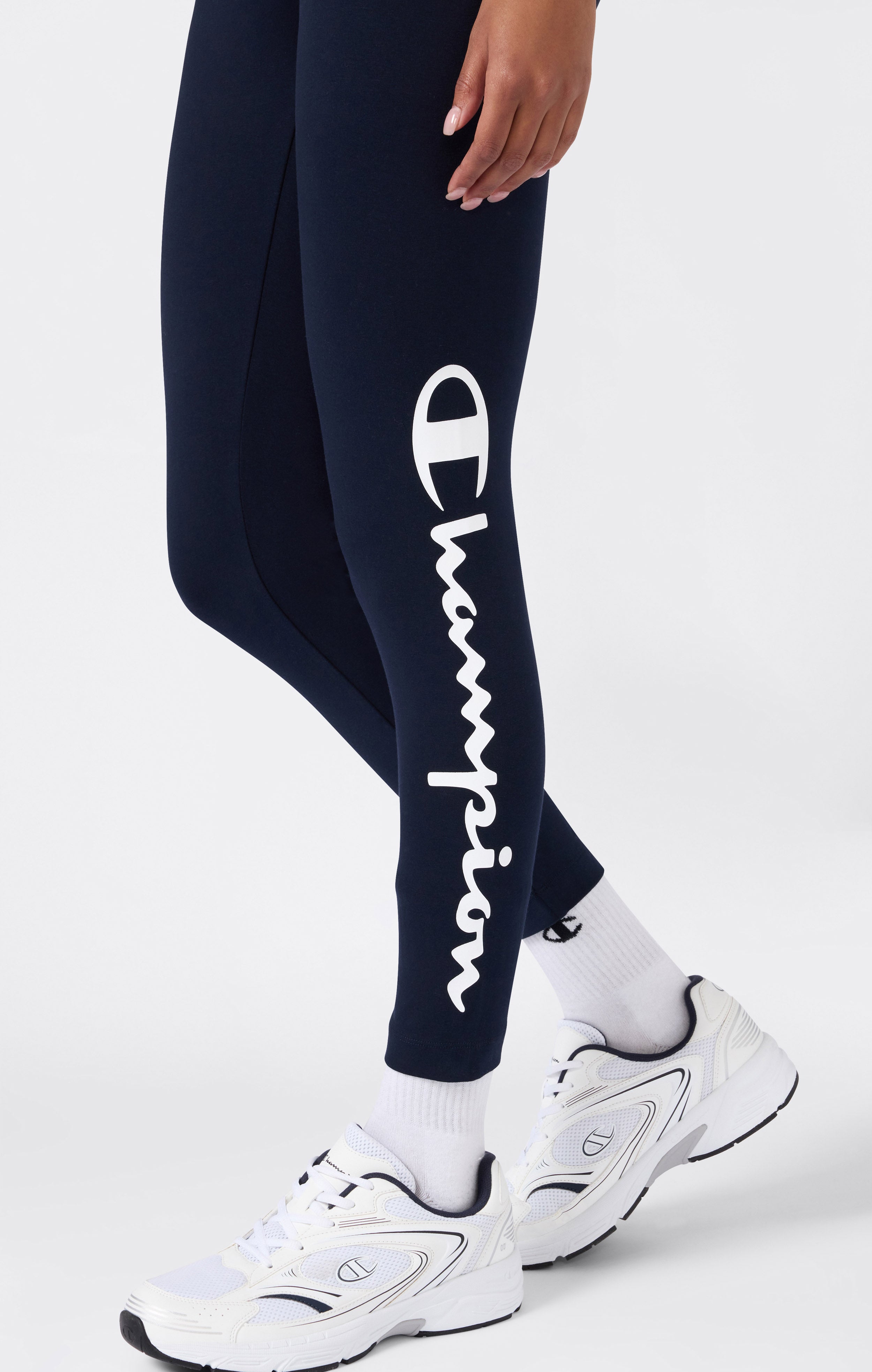 Women's Crop Leggings Script Logo