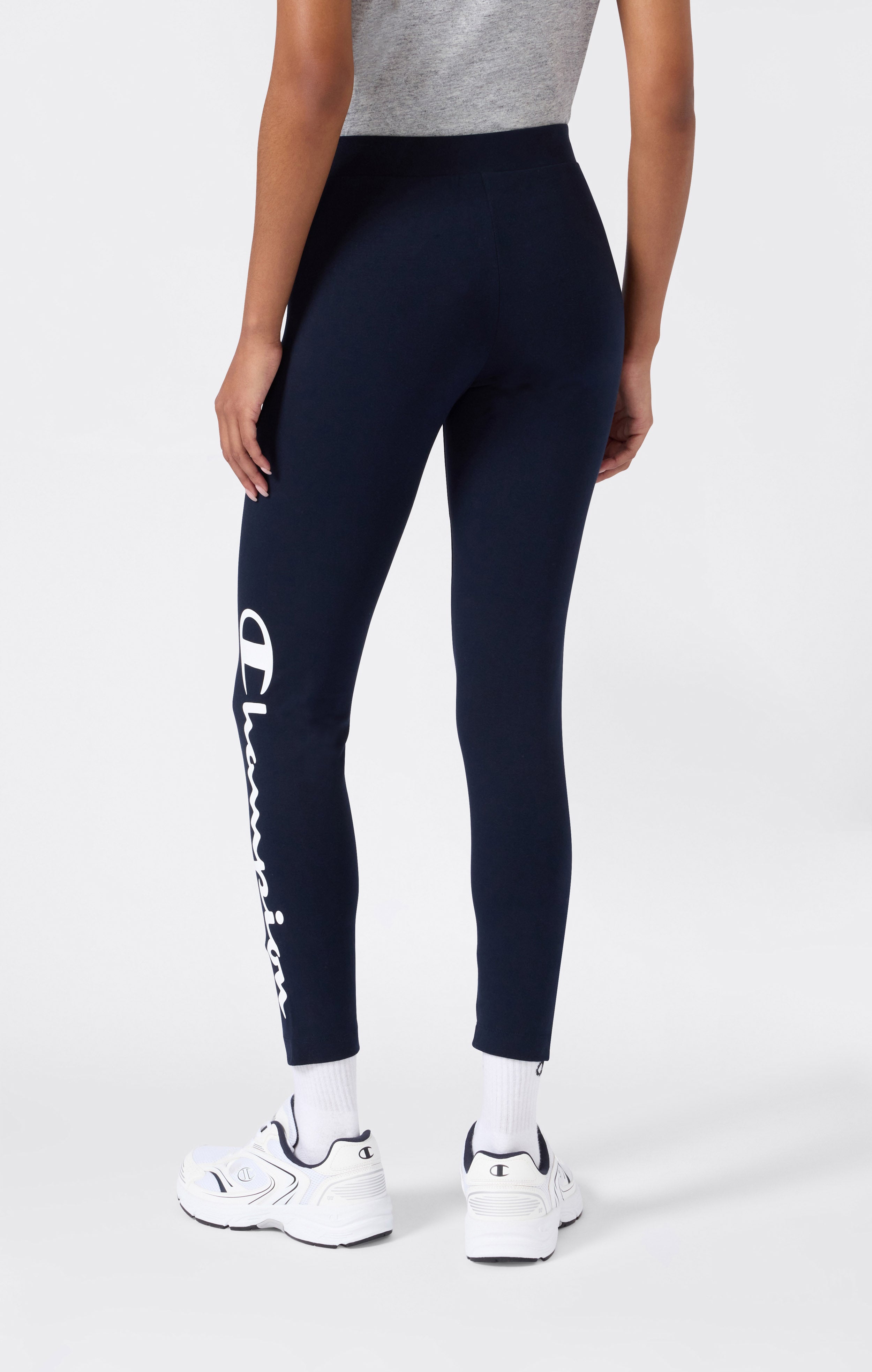 Women's Crop Leggings Script Logo