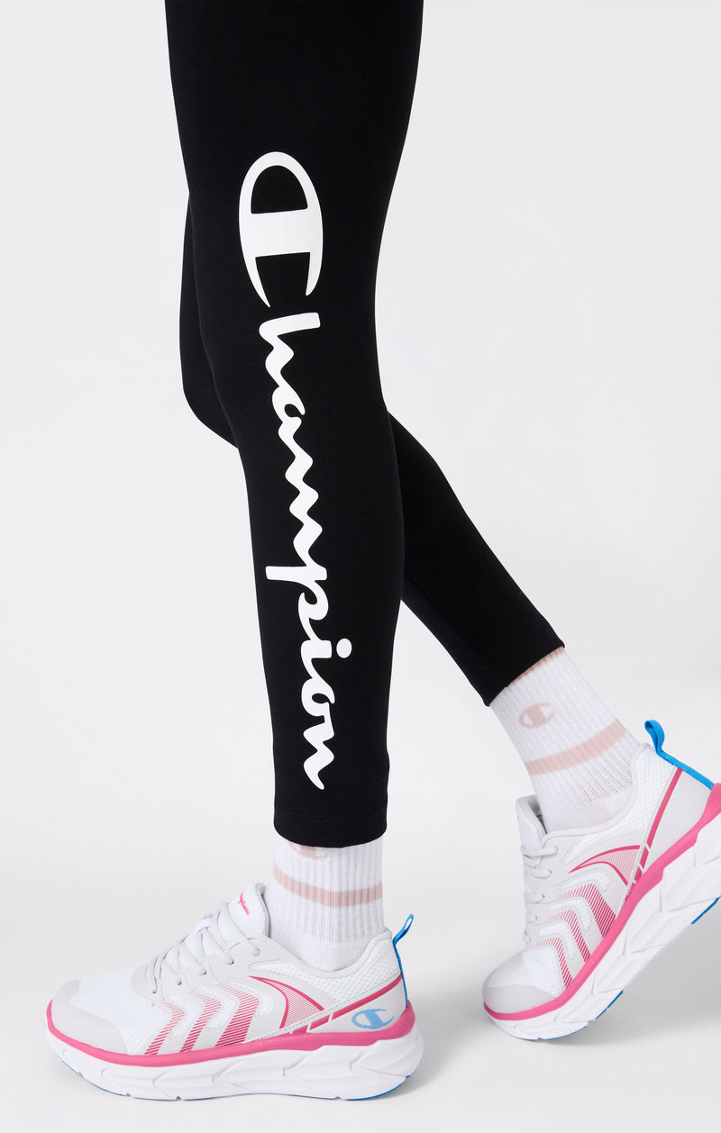 Women's Crop Leggings Script Logo
