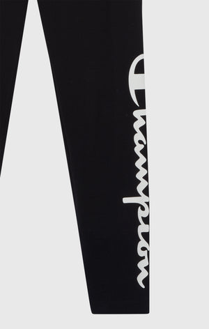 Women's Crop Leggings Script Logo