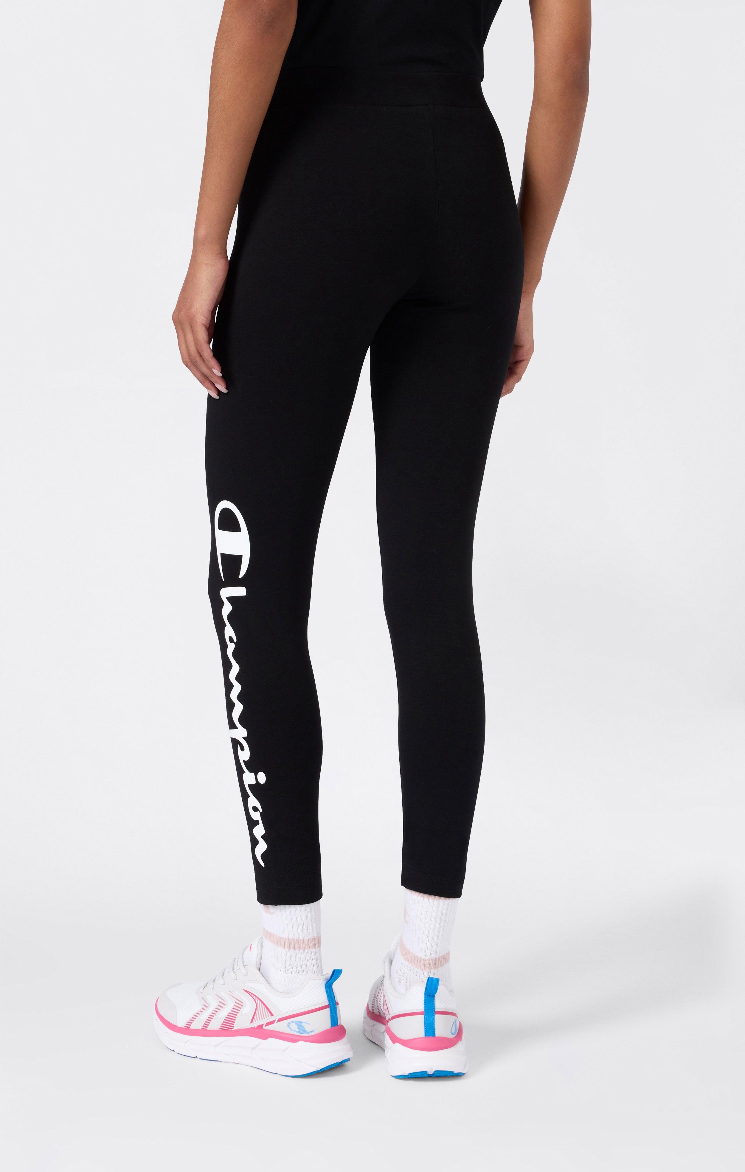 Women's Crop Leggings Script Logo