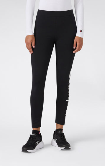 Leggings Crop da Donna con Logo Script