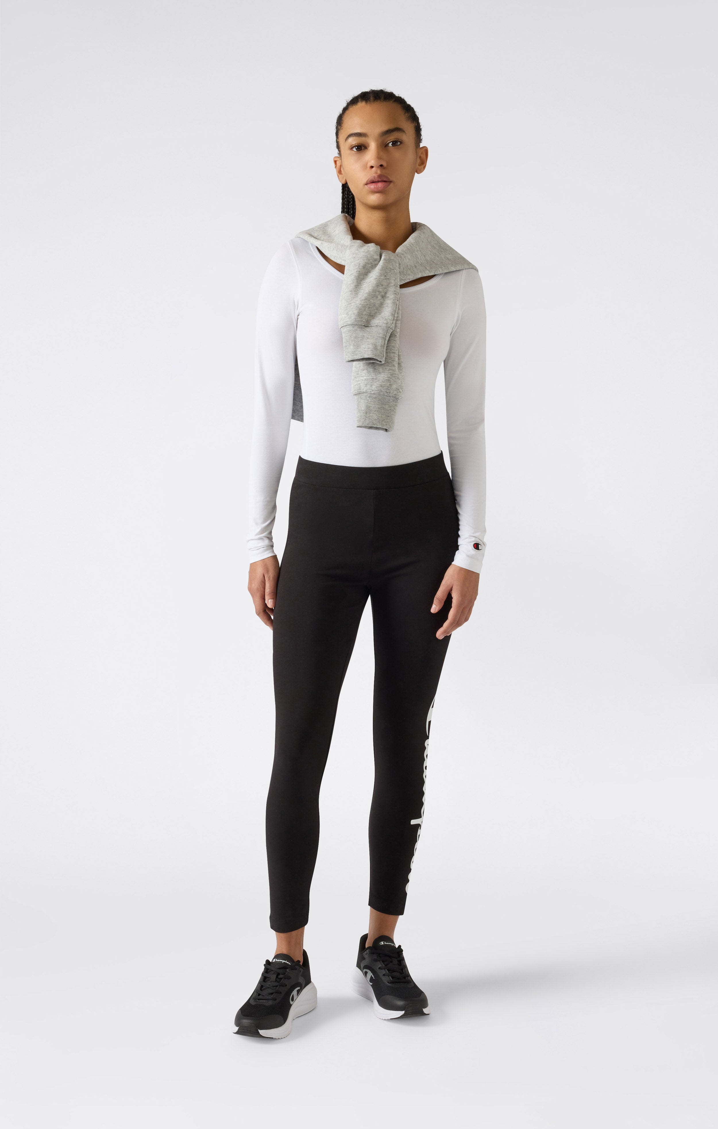 Women's Crop Leggings Script Logo