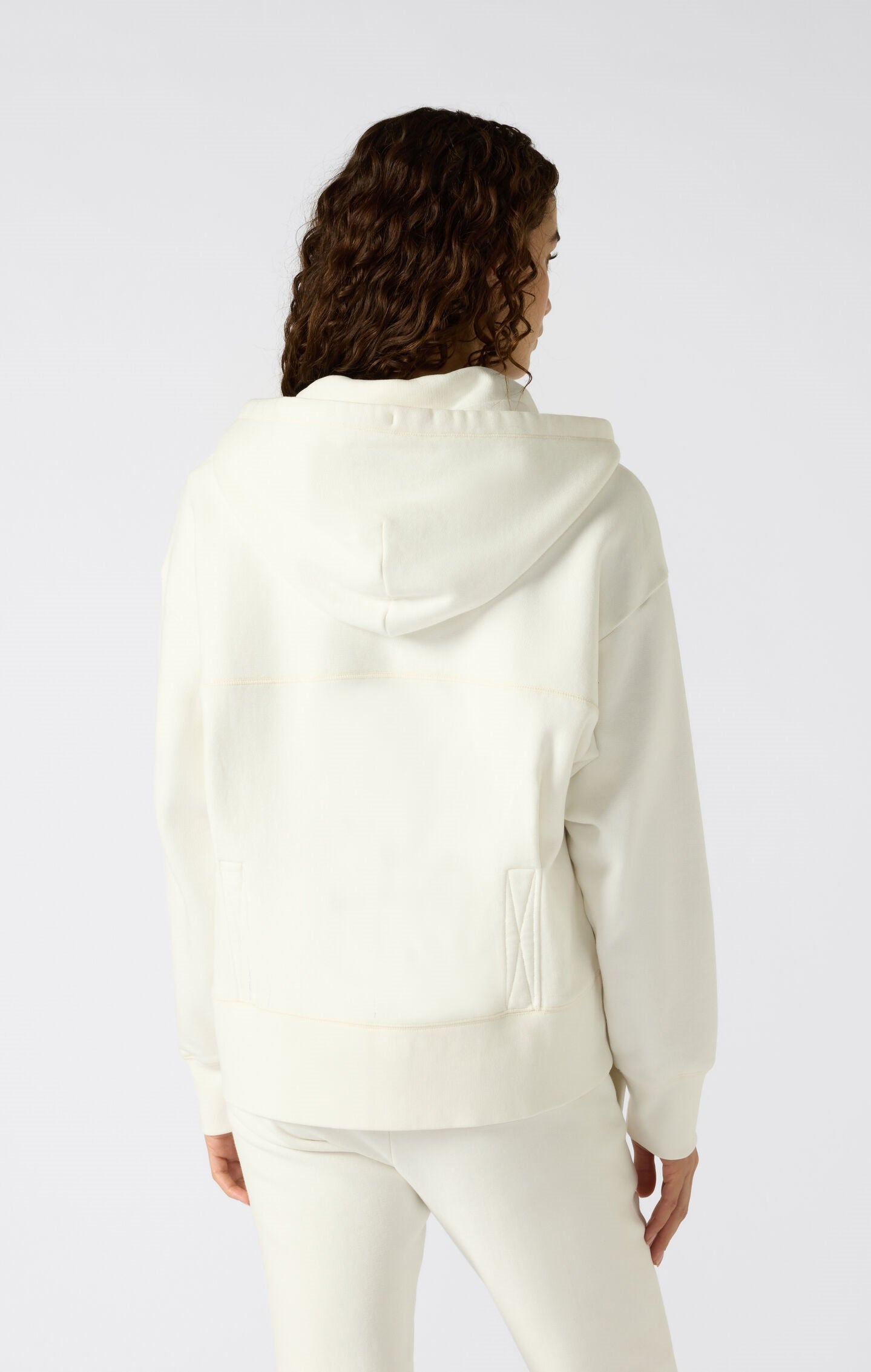 Hoodie mit Reißverschluss Reverse Weave lockere Passform im Washed-Look für Damen