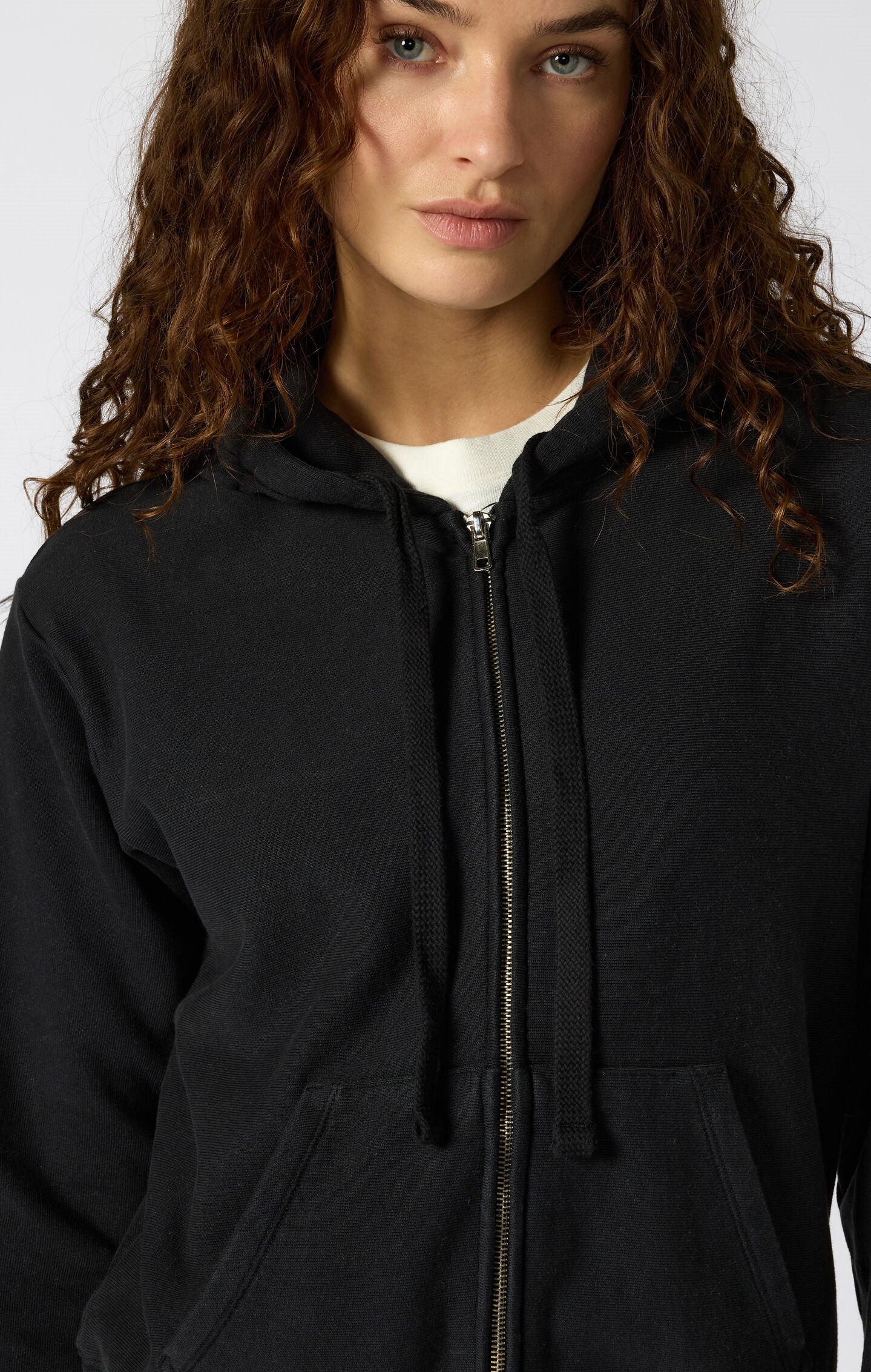 Women's Reverse Weave Washed Loose Fit Hooded Full Zip Sweatshirt