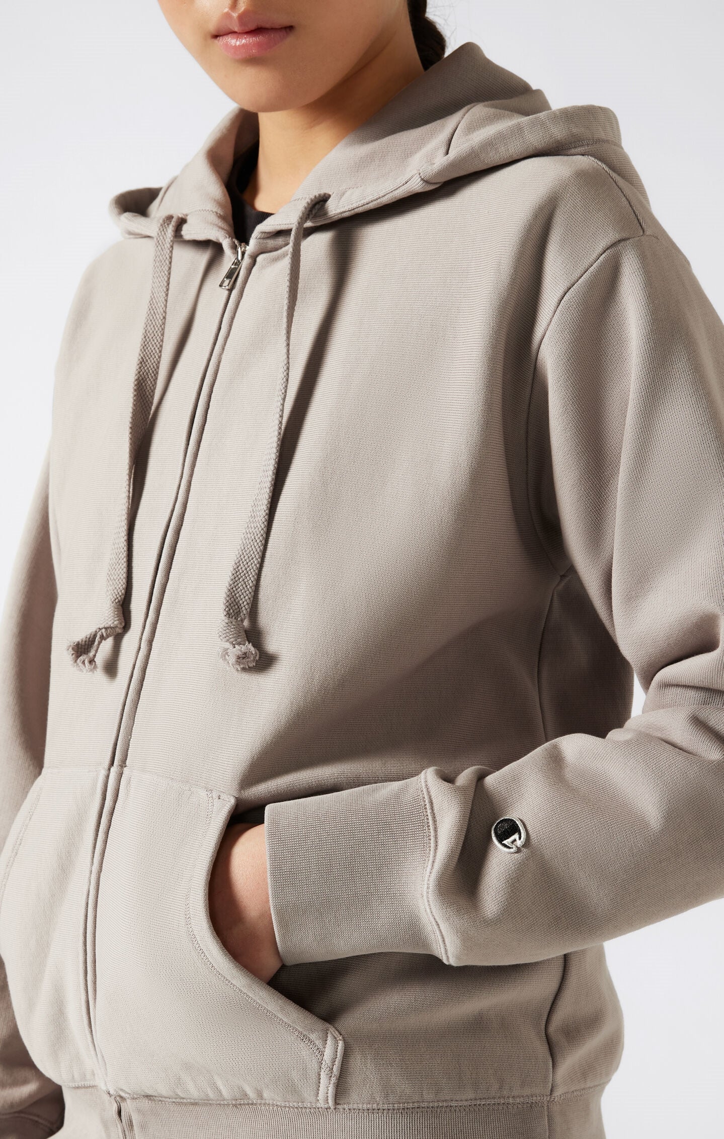 Women's Reverse Weave Washed Loose Fit Hooded Full Zip Sweatshirt