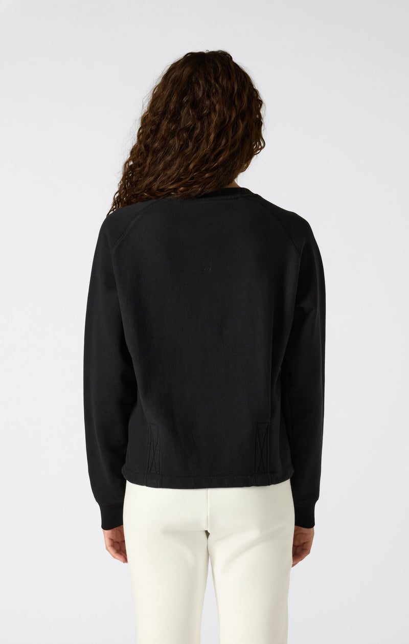Sweatshirt mit Rundhalsausschnitt Reverse Weave lockere Passform im Washed-Look für Damen