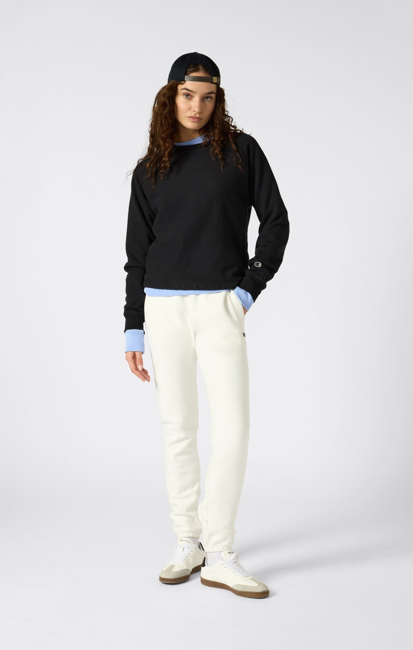 Felpa Donna girocollo Reverse Weave ampia effetto lavato