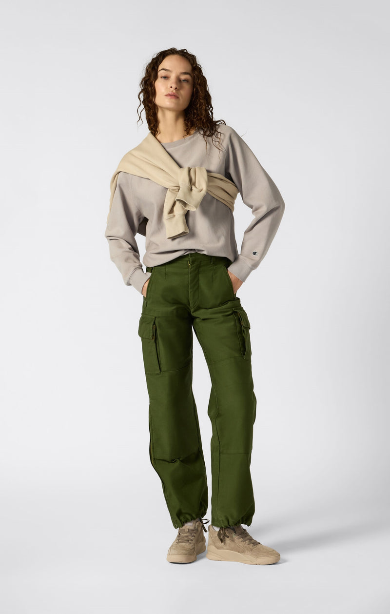 Felpa Donna girocollo Reverse Weave ampia effetto lavato