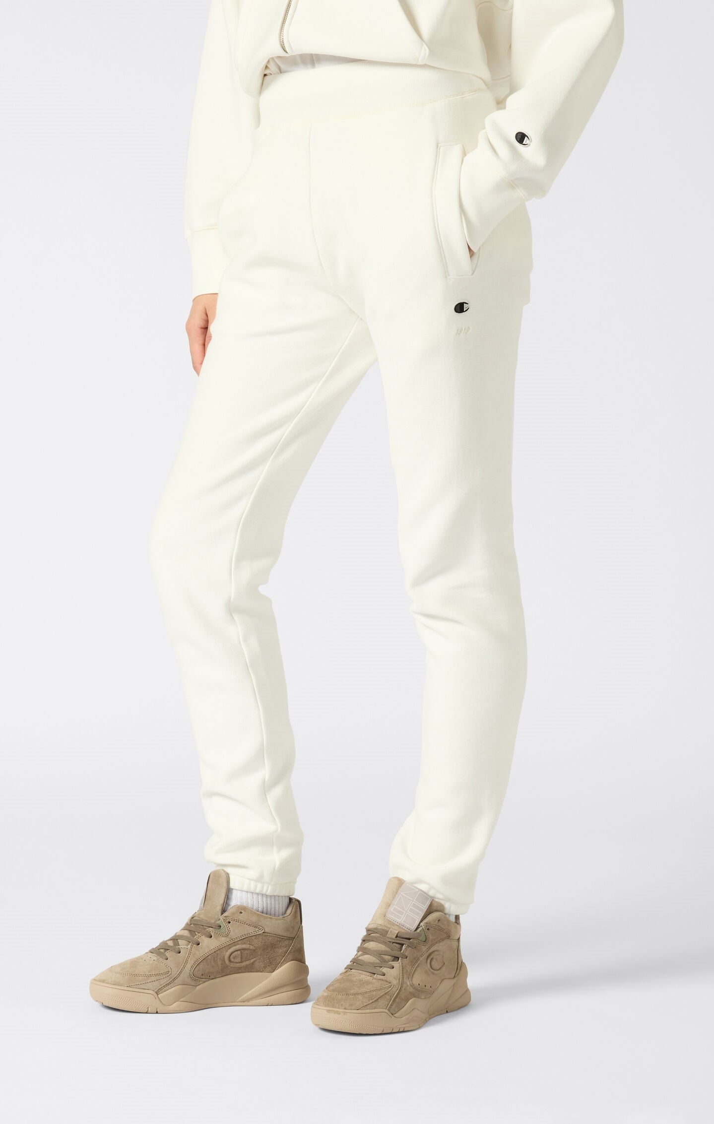 Pantalon Reverse Weave effet délavé avec poignets élastiques - Femmes