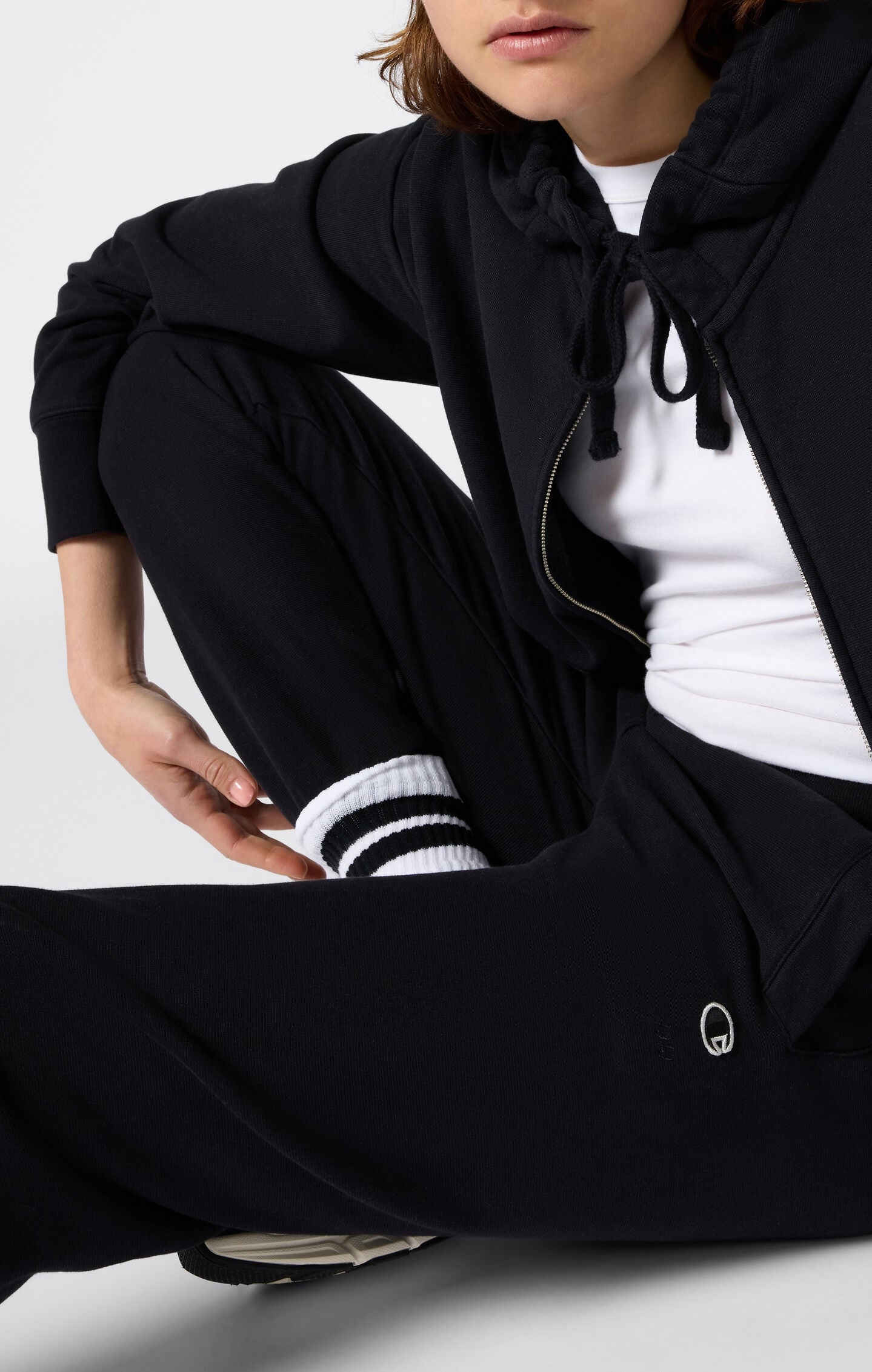 Women's Reverse Weave Washed Elastic Cuff Pants