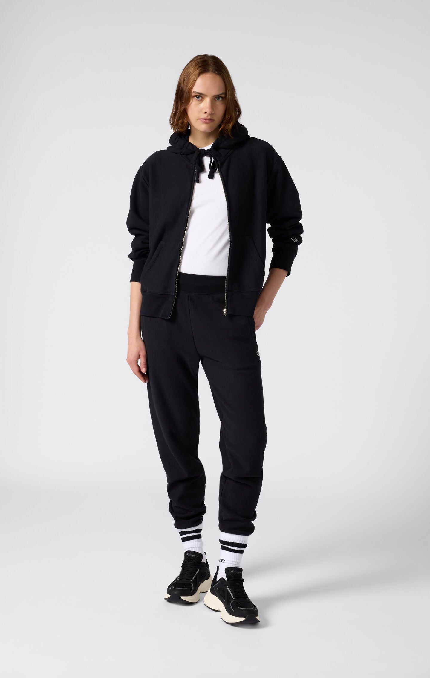 Women's Reverse Weave Washed Elastic Cuff Pants