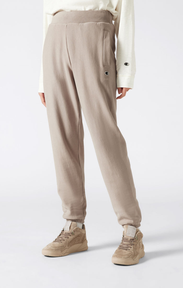 Women's Reverse Weave Washed Elastic Cuff Pants
